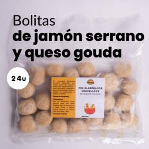Bolitas Croqueteras de queso gouda y jamón serrano (24u)