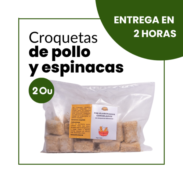 Croquetas de pollo y espinacas (20u)