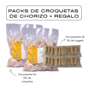 Súper Packs de Croquetas de chorizo ibérico (120u) + Regalo de Nuggets (20u)
