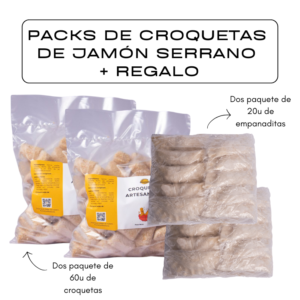 Súper Packs de Croquetas de Jamón Serrano (120u) + Regalo de Empanaditas (40u)