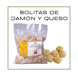 Pack de Bolitas de jamón serrano y queso gouda (60u)