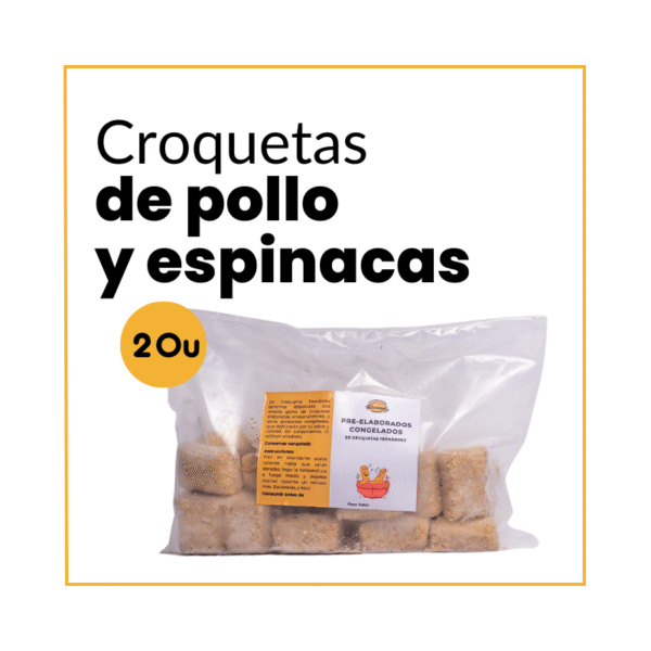 Croquetas de pollo y espinacas (20u)