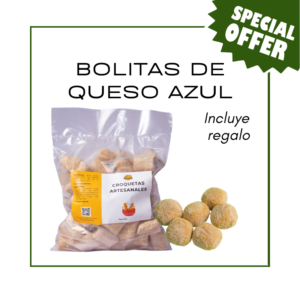 Pack de Bolitas de queso azul (60u) + Regalo