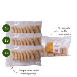 Pack de San Jacobos (24u) + Regalo de Croquetas (10u)