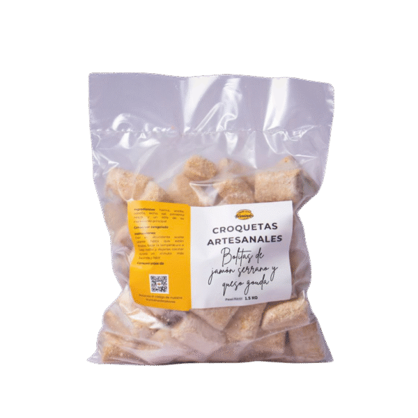 Pack de 60 bolitas croqueteras de jamón y queso, de la marca Croquetas Fernández.