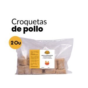 Un paquete de 20 croquetas congeladas de pollo.